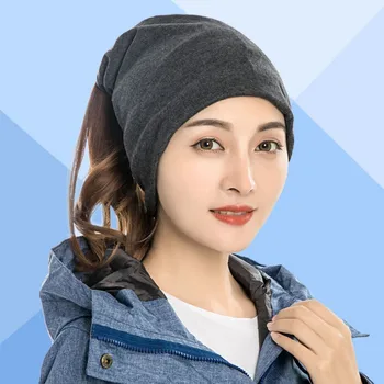 Осенне-зимняя утолщенная теплая шапка-шарф, защищающая от холода, однотонный цвет, плюс бархатная шапочка для защиты шеи двойного назначения для верховой езды