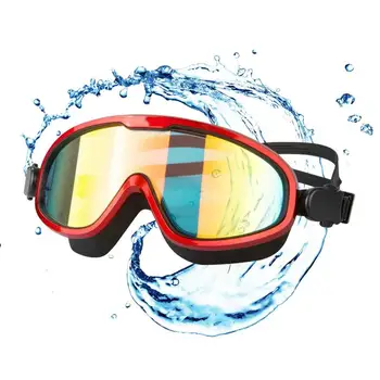 Очки для плавания для женщин, очки с защитой от ультрафиолета Для мужчин, очки для плавания в большой оправе, водные очки, Молодежные очки для плавания с защитой от тумана
