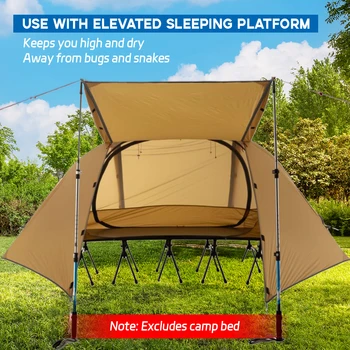 Палатка на 1 человека, легкая двухслойная туристическая палатка, которую можно использовать с приподнятой спальной платформой, раскладушка на 4 сезона