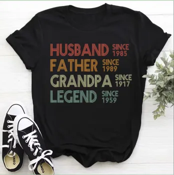 Персонализированная футболка с изображением легенды о муже, отце и дедушке, изготовленная на заказ футболка Year Dad 2D