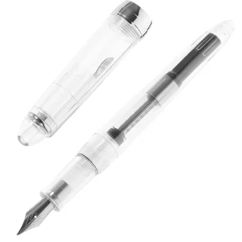 Перьевая ручка с поглотителем чернил, ручка для упражнений в каллиграфии, многофункциональная ручка, прозрачная перьевая ручка