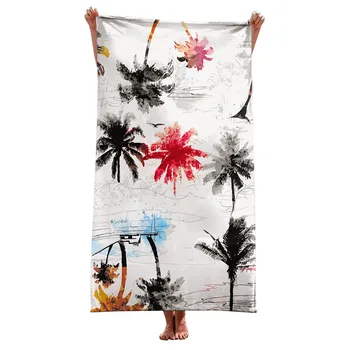 Пляжные полотенца из микрофибры кокосовой пальмы для путешествий, спорта, быстросохнущие, сверхпоглощающие, Мягкие, легкие, для спортзала, купальные полотенца для женщин и мужчин