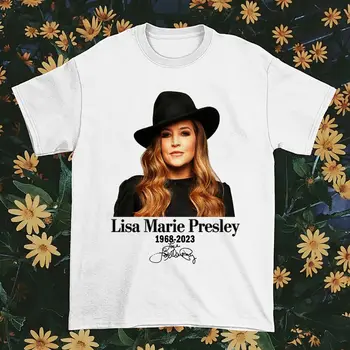 Популярная футболка Lisa Marie Presley 1968-2023 Singer, хлопковая футболка унисекс всех размеров WS455 (1)