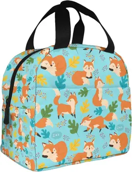Портативная сумка для ланча Fox, женские водонепроницаемые сумки через плечо, маленькие сумочки, кошельки для покупок, офиса/школы/пикника/путешествий/кемпинга