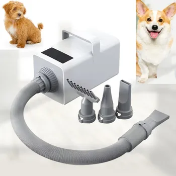 Профессиональная светодиодная сушилка для домашних собак, воздуходувка для кошек с отрицательными ионами, обогреватель горячим ветром, Регулируемый фен, Аксессуары для собак