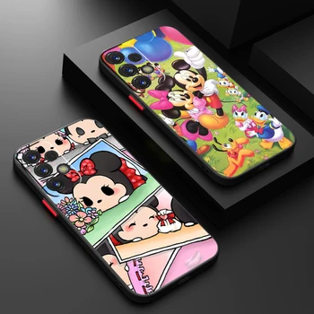 Разноцветный Чехол Disney с Микки Маусом для Samsung Note 20 A05 A03 A54 A31 A22 A70 A34 A14 A24 A04 5G Ультраматовый Полупрозрачный Чехол Для телефона