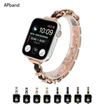 Ремешок из нержавеющей стали для Apple Watch Band 49 мм 44/45/42/41/40/38 мм Металлический браслет с одним Кубинским Звеном для iWatch Ultra 8 7 6 SE 5