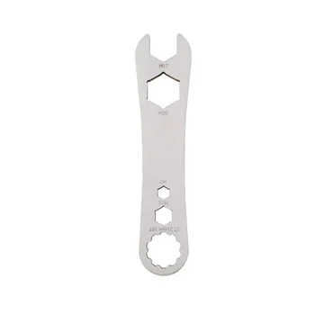 Ремонтный гаечный ключ для шоссейного велосипеда Bike Pro Инструмент для ремонта педального ключа Нержавеющая сталь для Shimano 10 зубьев Серебро