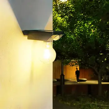 Ретро Солнечный датчик, Вольфрамовая лампа, настенный светильник, Наружный Водонепроницаемый Ландшафтный светильник IP65 для сада, двора, лестницы с датчиком PIR