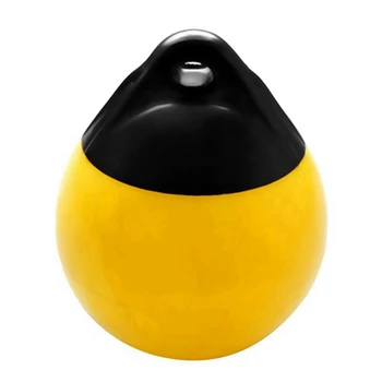 Сверхмощный шар для крыла лодки из ПВХ, Круглый Якорный Буй, Док-Бампер, Надувной Защитный Морской Швартовный Буй Желтого цвета