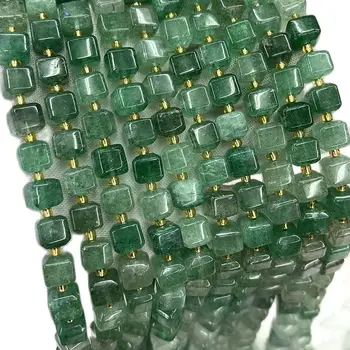 свободные бусины зеленый клубничный кварц квадратный 8 мм природа для изготовления ювелирных изделий ожерелье 39 см FPPJ оптом