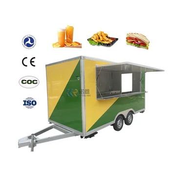 Сертификат CE Передвижной фургон быстрого питания, тележки для кофе, Прицеп для еды В Китае, Тележка для пиццы со льдом, Кейтеринг