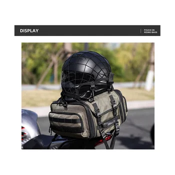 Сетка для мотоциклетного шлема Rhinowalk, 8 пластиковых крючков, сетка для багажа мотоцикла, Сетчатые сумки для багажника, аксессуары