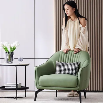 Скандинавские кресла, Современная гостиная, Дизайнерские стулья для спальни, Зеленые Столовые Подушечки, Современная мебель для гостиной