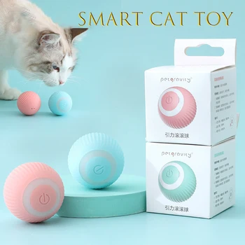 Умная игрушка для домашних животных, интерактивная игрушка для кошек, самотекущий шар, электрические игрушки для кошек, обучающие самодвижущиеся игрушки для котенка, товары для домашних животных