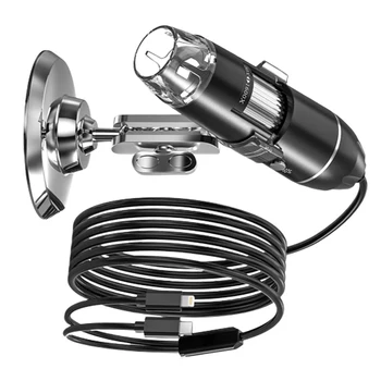 Цифровой микроскоп Камера 50X-1600X USB Портативный электронный микроскоп для пайки Светодиодная лупа для ремонта сотового телефона