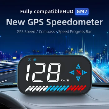 Цифровой Спидометр WY GM7 GPS HUD Подключи и Играй Крупным Шрифтом, КМЧ, МИЛЬ /ч, Пробег По Местному Времени, Высота над уровнем моря, Дисплей для всех автомобилей