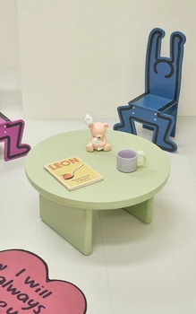 Чайный столик Nordic ins small unit комбинированный чайный столик в гостиной в кремовом стиле минималистский бытовой круглый стол